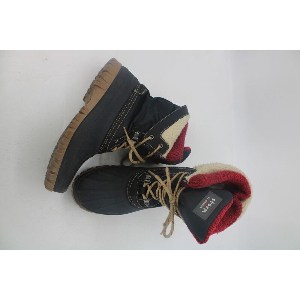 Storm By Cougar Creek Boots Women's Size 10 Black and Red Winter Lined